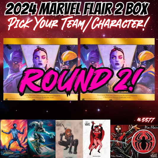 Break 3377 - 2024 Marvel Flair - 2 Box - Pick Your Character/Team ROUND 2!
