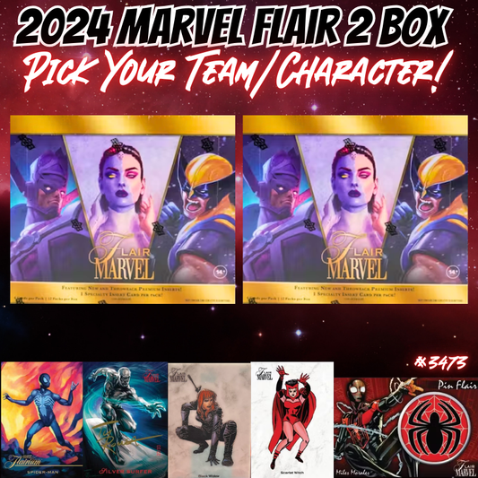 Break 3473 - 2024 Marvel Flair - 2 Box - Pick Your Character/Team!