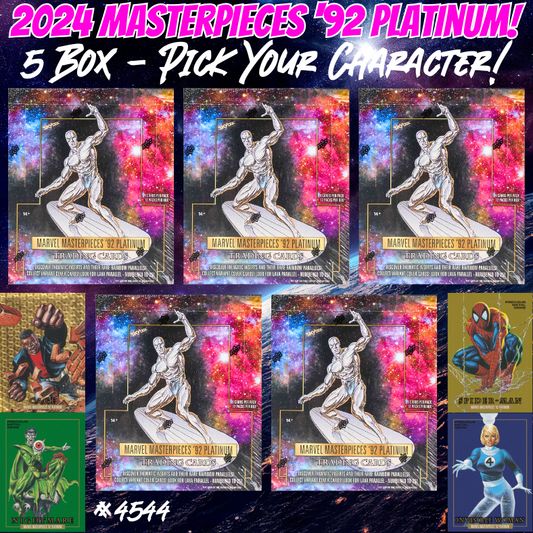 Break 4544 - 2024 Marvel Masterpieces '92 Platinum - 5 BOX Pick Your Character!