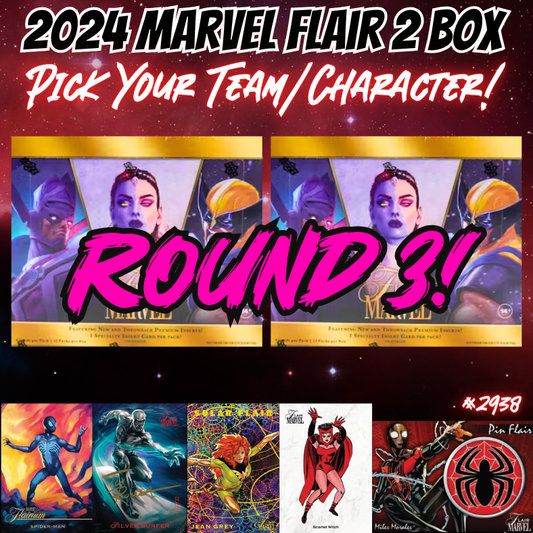 Break 2938 - 2024 Marvel Flair 2 Box - Pick Your Character/Team ROUND 3!