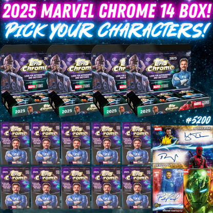 Break 5200 - 2025 Topps Marvel Studios Chrome - 14 BOX Pick Your Characters!