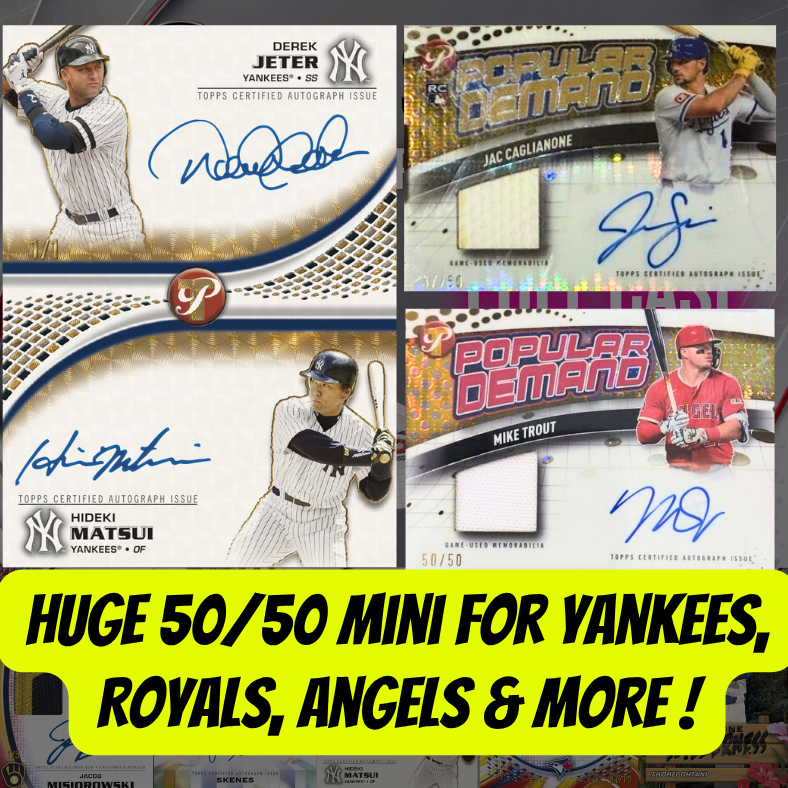 HUGE 50/50 Mini for Yankees, Royals, Angels & More in Break 5656- 2026 Topps Pristine Baseball - FULLCASE - PYT! ROUND 2!