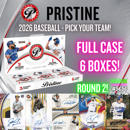 Break 5656- 2026 Topps Pristine Baseball - FULLCASE - Pick Your Team! ROUND 2!