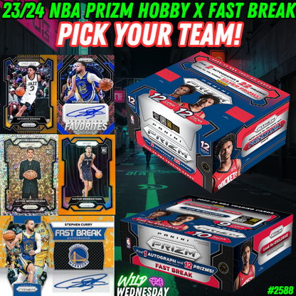 Break 2588 - NBA 23/24 Prizm Hobby x Fast Break 2 Box - Pick Your Team!