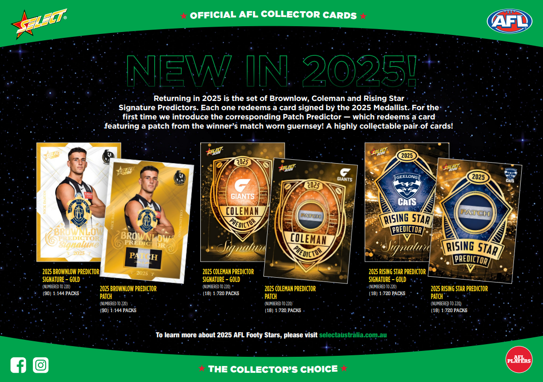 2025 AFL Footy Stars Blaster Box