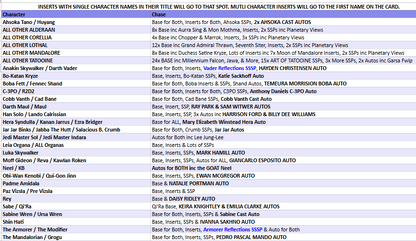 Break 5205 - 2025 Star Wars Hyperspace Half Case - Pick Your Character!