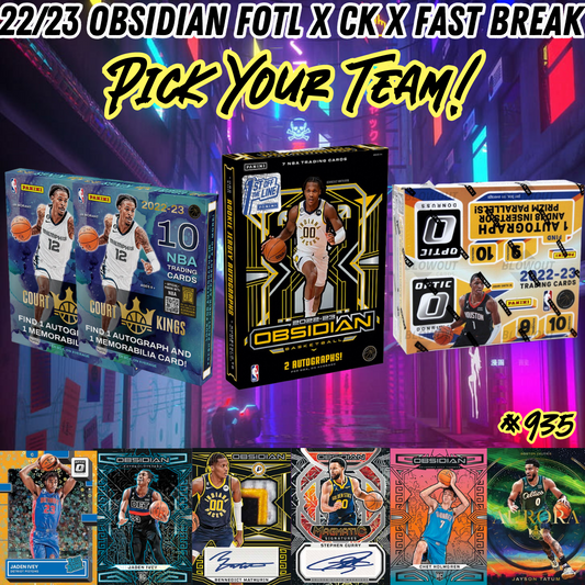 Break 935 - NBA 22/23 Obsidian FOTL 4 Box Mixer - Pick Your Team!