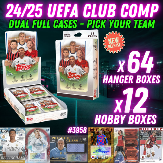 Break 3958 - 24/25 Topps UEFA Club Comp Hobby x Hanger DUAL CASE - 76 Boxes - Pick Your Team!