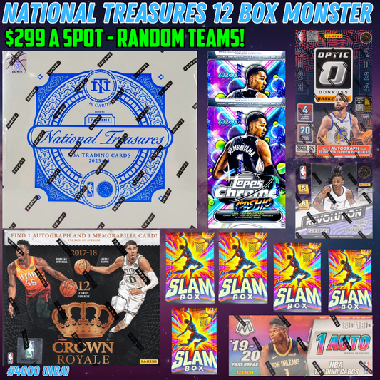 Break 4000 - NBA Edition - Quad Year MONSTER 12 Box Mixer ft National Treasures - $299 Random Teams!