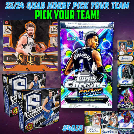 Break 4038 - 23/24 NBA QUAD Hobby Pick Your Team!