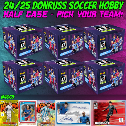 Break 4069 - 24/25 Donruss Soccer Hobby - HALF CASE - Pick Your Team!