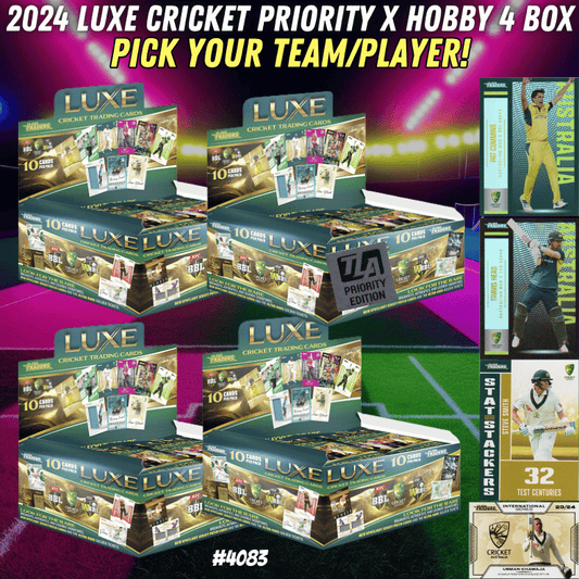 Break 4083 - 2024 LUXE Cricket Hobby x Priority 4 Box - Pick Your Team/Player!