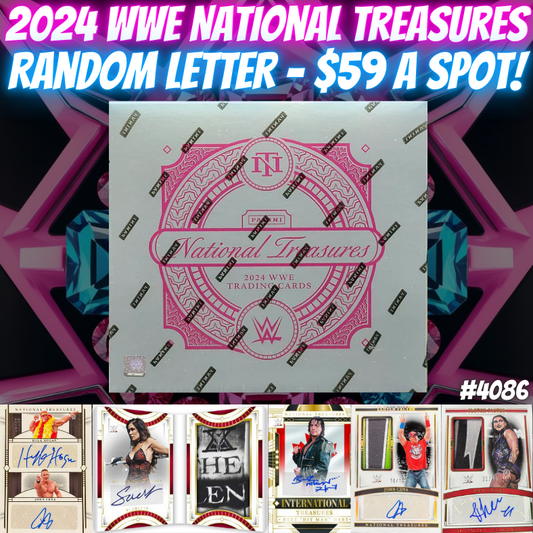 Break 4086 - 2024 WWE National Treasures - $59 Random Letter!
