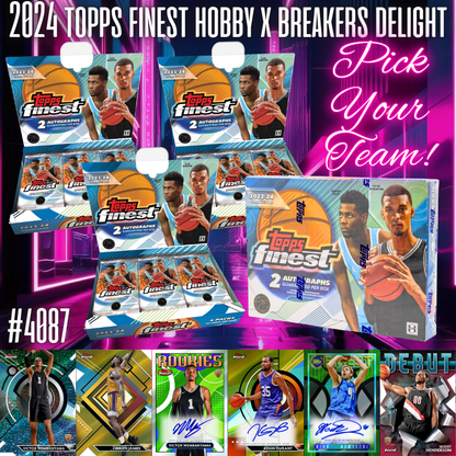 Break 4087 - NBA 23/24 Topps Finest Hobby x Breakers Delight 4 Box - Pick Your Team!