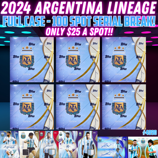 Break 4090 - 2024 Topps Argentina Lineage FULL CASE - 100 Spot Serial Number Break!