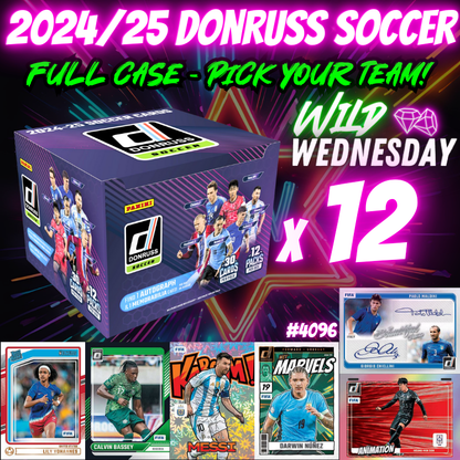 Break 4096 - 24/25 Donruss Soccer Hobby - Full Case - Pick Your Team!