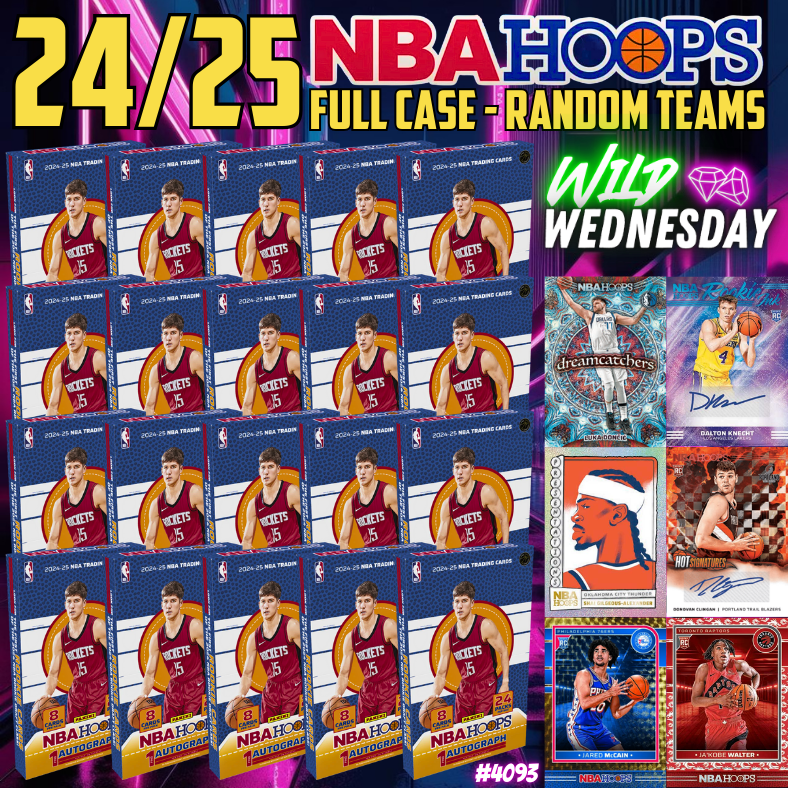 Break 4093 - 24/25 NBA Hoops Hobby - FULL CASE - 20 Boxes - RANDOM TEAMS