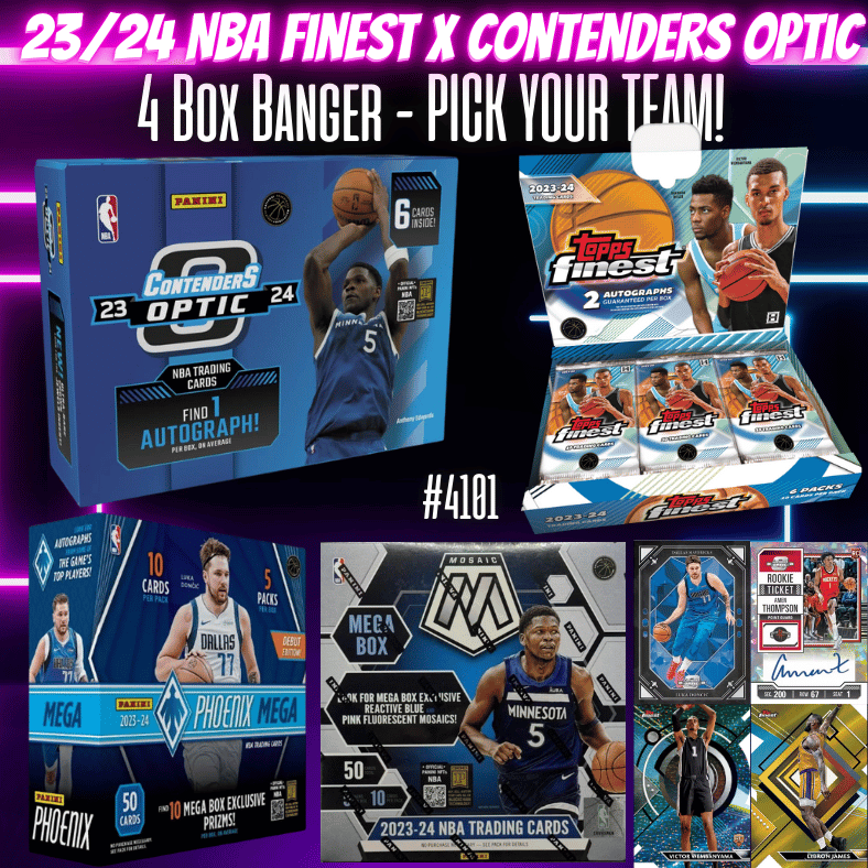 Break 4101 - 23/24 NBA Finest x Contenders Optic 4 Box Banger - PICK YOUR TEAM!