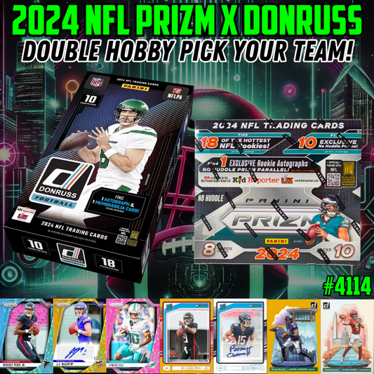 Break 4114 - NFL Pick Your Team Debut - Donruss Hobby x Prizm No Huddle!