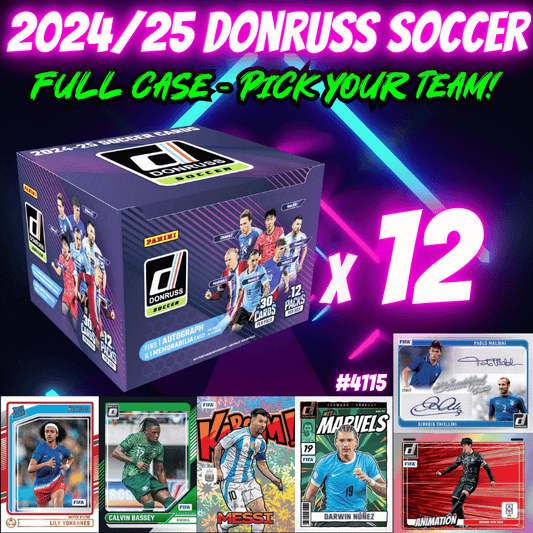 Break 4115 - 24/25 Donruss Soccer Hobby - Full Case - Pick Your Team!