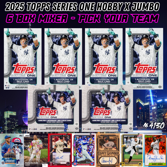 Break 4130 - NEW RELEASE - 2025 Topps MLB Series 1 Baseball - Hobby x Jumbo - 6 Box Mixer Pick Your Team!