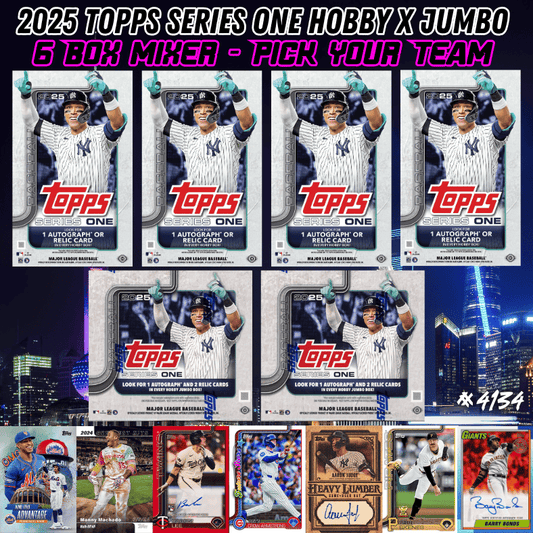 Break 4134 - NEW RELEASE - 2025 Topps MLB Series 1 Baseball - Hobby x Jumbo - 6 Box Mixer Pick Your Team!