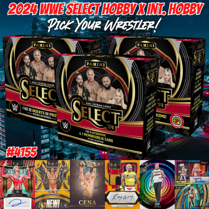Break 4155 - 2024 WWE Select Hobby x International 3 Box - Pick Your Superstar!