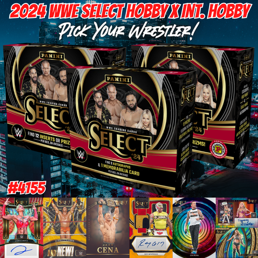 Break 4155 - 2024 WWE Select Hobby x International 3 Box - Pick Your Superstar!