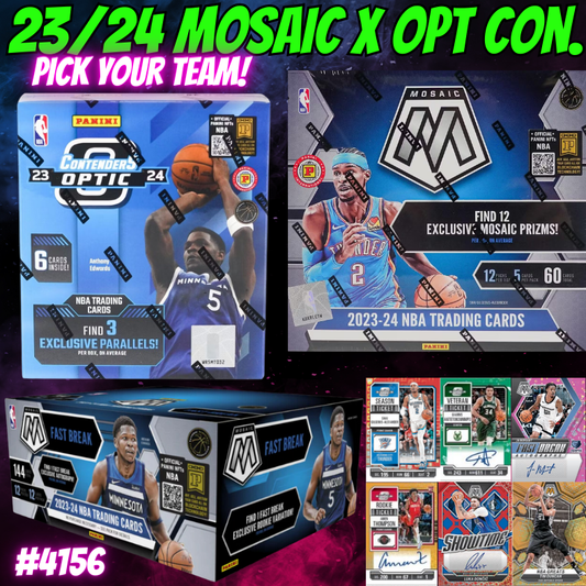 Break 4156 - NBA 23/24 Mosaic x Optic Contenders 3 Box - Pick Your Team!