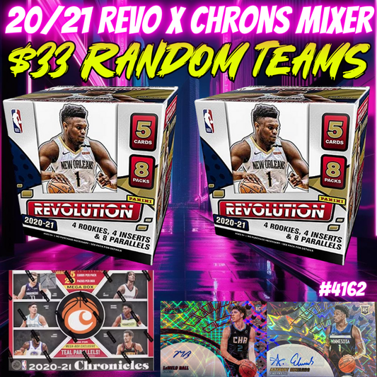 Break 4162 - NBA 20/21 Double Revo Hobby x Chronicles Mixer - $33 Random Teams!