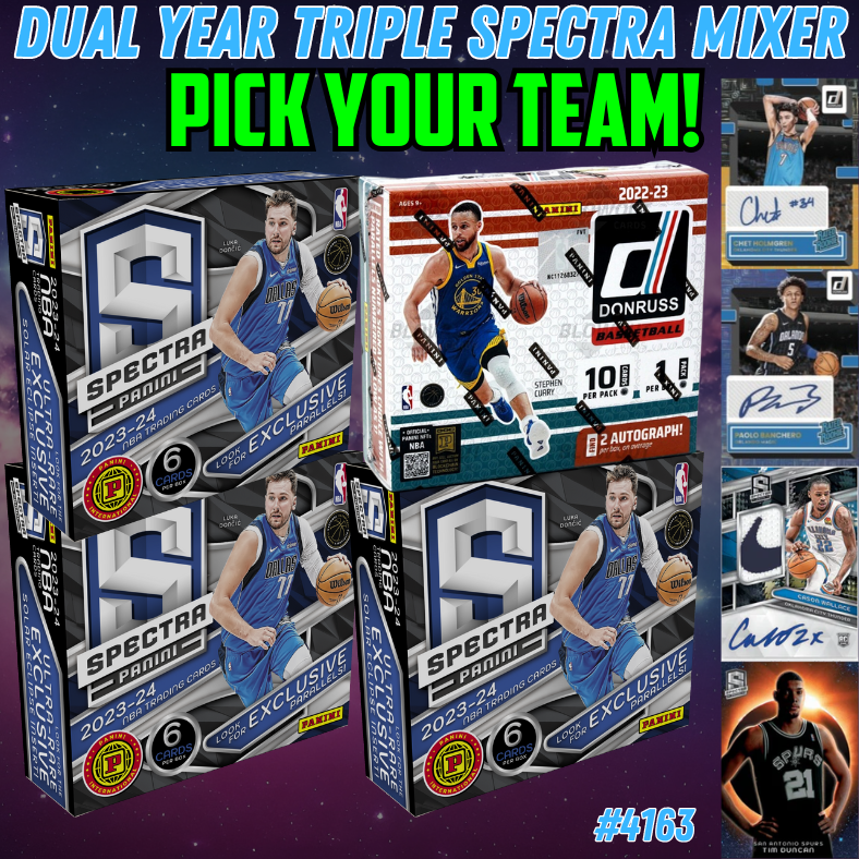 Break 4163 - NBA Dual Year Triple Spectra x Donruss Choice - Pick Your Team!