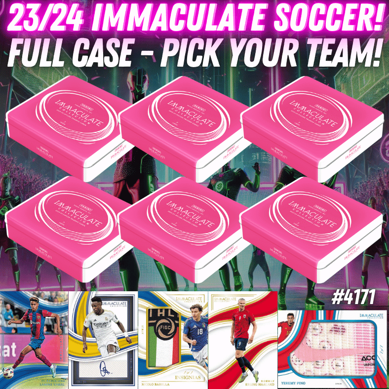 Break 4171 - 23/24 Immaculate Soccer Hobby - Full Case - Pick Your Team