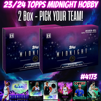 Break 4173 - NBA 23/24 Topps Midnight 2 Box - Pick Your Team!