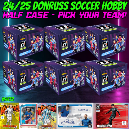 Break 4172 - 24/25 Donruss Soccer Hobby - HALF CASE - Pick Your Team!