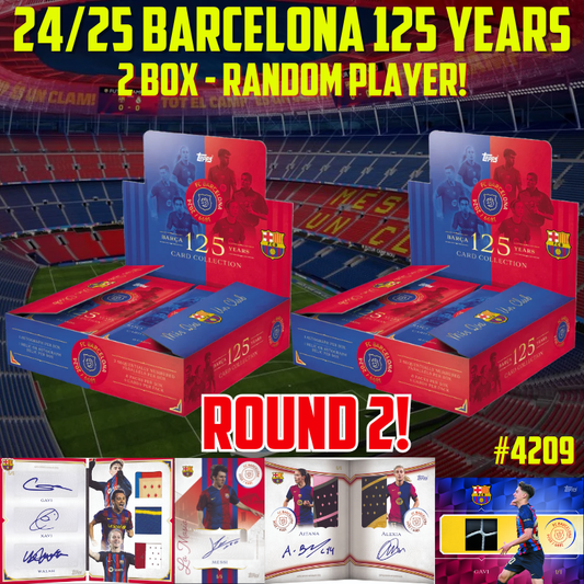 Break 4209 - 24/25 Topps Barcelona 125 Years - 2 Box - Random Player! ROUND 2