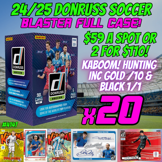 Break 4221 - 24/25 Donruss Soccer Blasters FULL CASE - Random Teams!