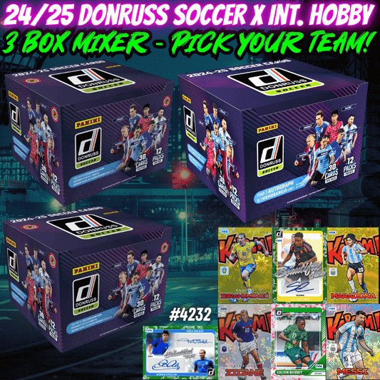 Break 4232 - 24/25 Donruss Soccer Hobby x Int. Hobby 3 Box Mixer - Pick Your Team!