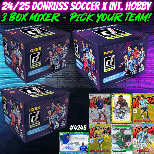 Break 4246 - 24/25 Donruss Soccer Hobby x Int. Hobby 3 Box Mixer - Pick Your Team!