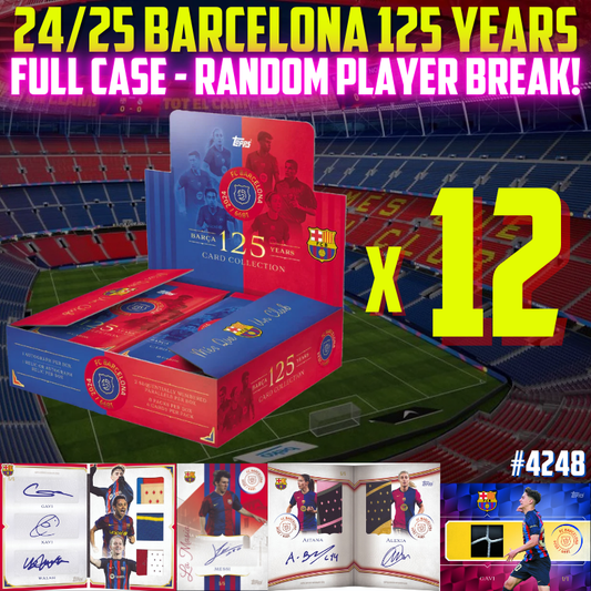 Break 4248 - 24/25 Topps Barcelona 125 Years - FULL CASE - Random Player!