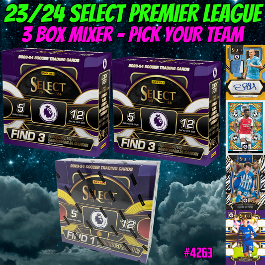 Break 4263 - 23/24 EPL Select Hobby x Int. 3 Box Mixer - Pick Your Team!