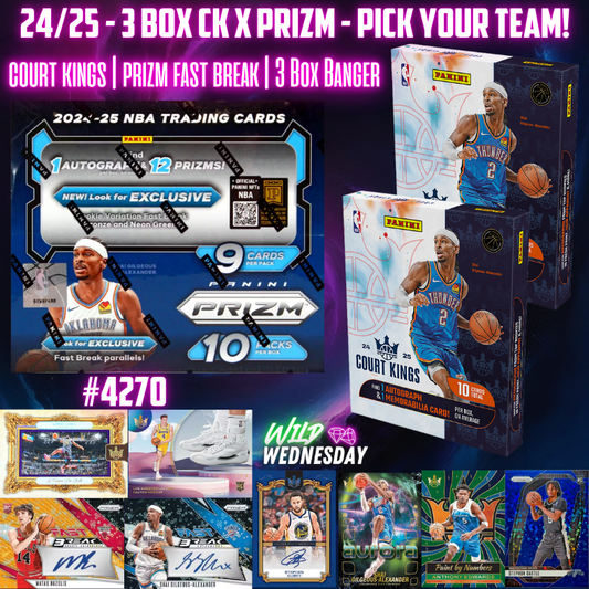 Break 4270 - NBA 24/25 Prizm Fast Break x Court Kings 3 Box - Pick Your Team!