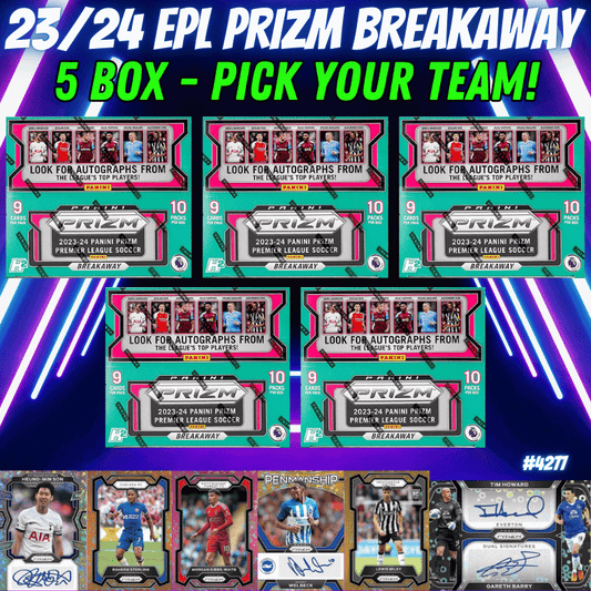 Break 4277 - 23/24 EPL Prizm Breakaway 5 Boxer - Pick Your Team!