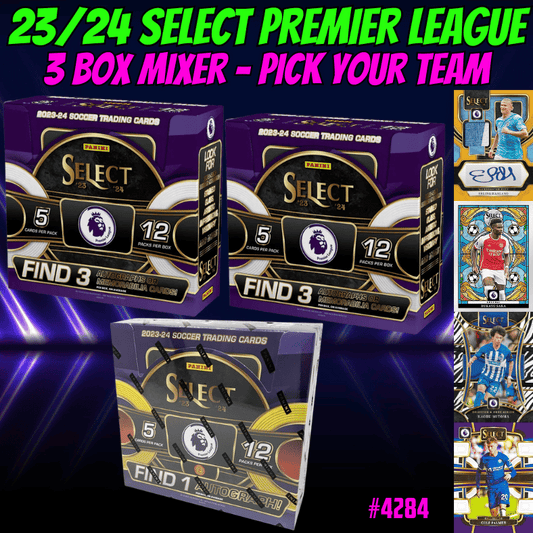 Break 4284 - 23/24 EPL Select Hobby x Int. 3 Box Mixer - Pick Your Team!