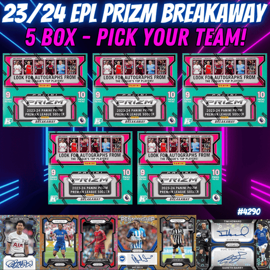 Break 4290 - 23/24 EPL Prizm Breakaway 5 Boxer - Pick Your Team!