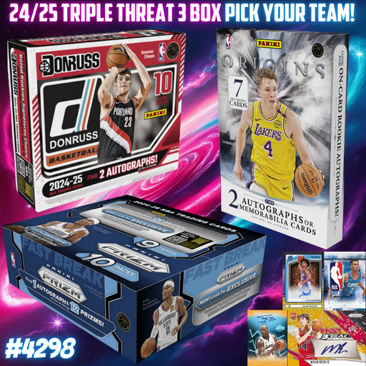 Break 4298 - NBA 24/25 Origins x Prizm 3 Box Triple Threat - Pick Your Team!