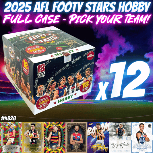 Break 4328 - 2025 AFL Footy Stars Hobby - FULL CASE - Pick Your Team!