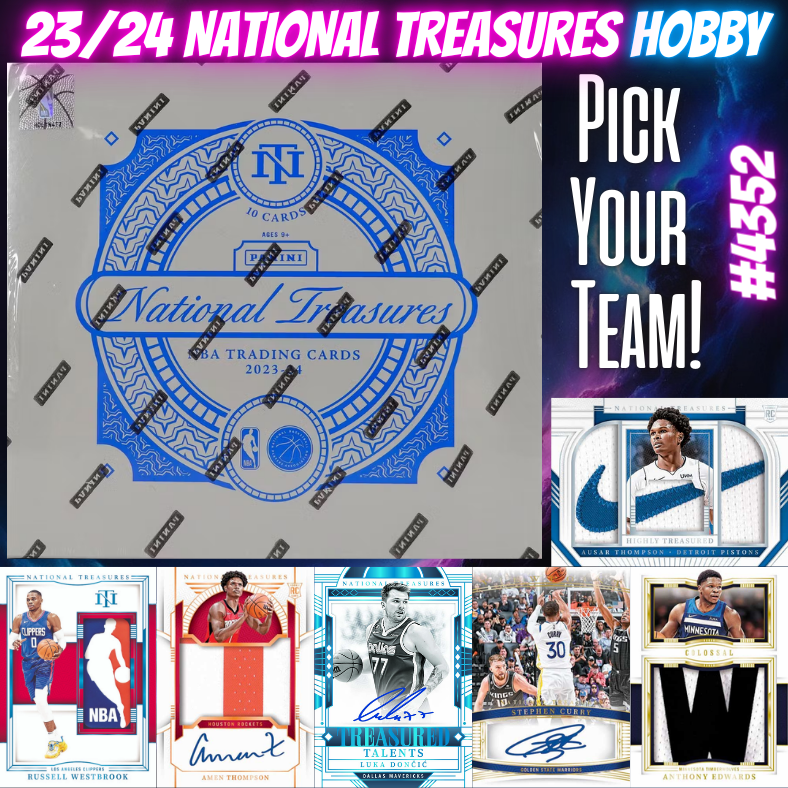 Break 4352 - NBA 23/24 National Treasures HOBBY - Pick Your Team!