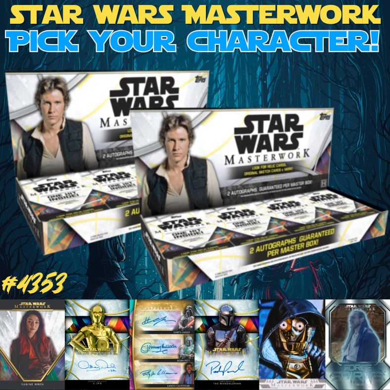 Break 4353 - 2024 Topps Star Wars Masterworks 2 Box Pick Your Character - HIGH END - 2 Autos Per Box!