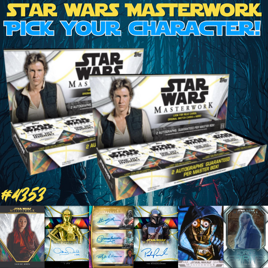 Break 4353 - 2024 Topps Star Wars Masterworks 2 Box Pick Your Character - HIGH END - 2 Autos Per Box!