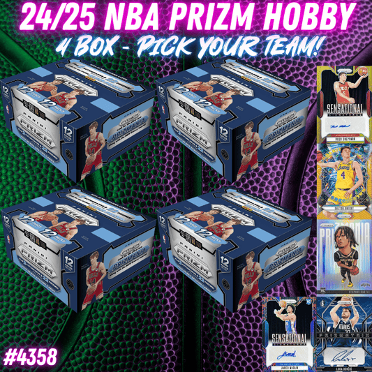 Break 4358 - NBA GRAIL HUNTING - 24/25 NBA Prizm HOBBY - 4 Box - Pick Your Team!